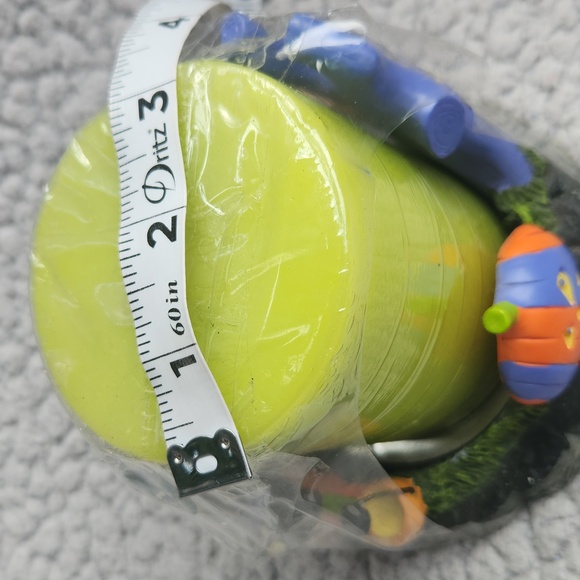 Vintage Colorful Halloween Candle Holder with Witch and Pumpkins Bat And Cat - Picture 5 of 7